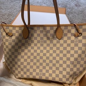 Neverfull MM Damier Azur - Rose Ballerine